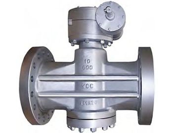 China Steel Electric Plug Valve Pressure Balance Handle Or Gear Operation supplier