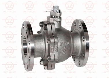 China Two Piece Floating Type Ball Valve Anti - Static Design RTFE Seat supplier