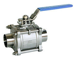 China Sanitary Floating Type Ball Valve With Locking Device Adjustable Stem Packing supplier