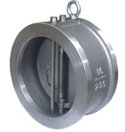 China Carbon Steel Cast Check Valve Wafer Ends Double Disc 100% Leak Proof Sealing supplier