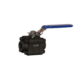 China Small Size 3 Piece Floating Type Ball Valve NPT Forged Steel Ball Valve supplier