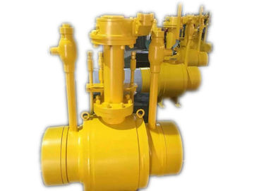 API 6D Reduce Bore Gear operation Ball Valve Full Welded PN16 - PN25 Pressure