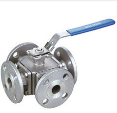 China 4 Way Flanged Ball Valve CL150 Pressure 1/2&quot; - 3&quot; Size High Performance supplier