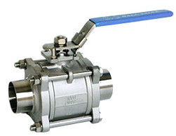 Sanitary Floating Type Ball Valve With Locking Device Adjustable Stem Packing