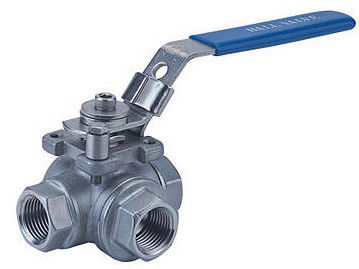 China PN63 Pressure Trunnion Ball Valve 1/2&quot; - 2&quot; Size With Locking Device Blow - Out Proof Stem supplier