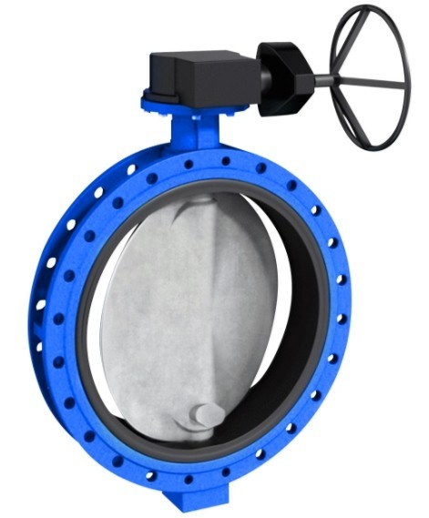 U Type Flanged Centerline Butterfly Valves , Cast Iron Butterfly Valve