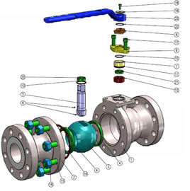 2 Piece Floating Type Ball Valve Fireproof Structure Reliable Sealing supplier