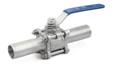 Small Three Piece Ball Valve WCB LCB CF8 CF8M CF3 CF3M A105 LF2 Material