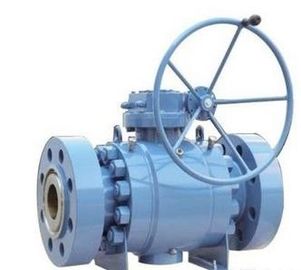 3 Piece Carbon Steel Trunnion Ball Valve , bare stem, actuators ball valve