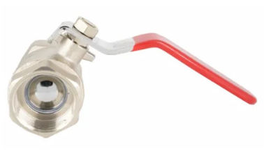 Manual Bypass Floating Type Ball Valve Full Port Nickel Plated Brass Material