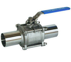 Full Port Direct Mount Ball Valve 1/4" - 4" Size 3PC Extension Butt Weld End